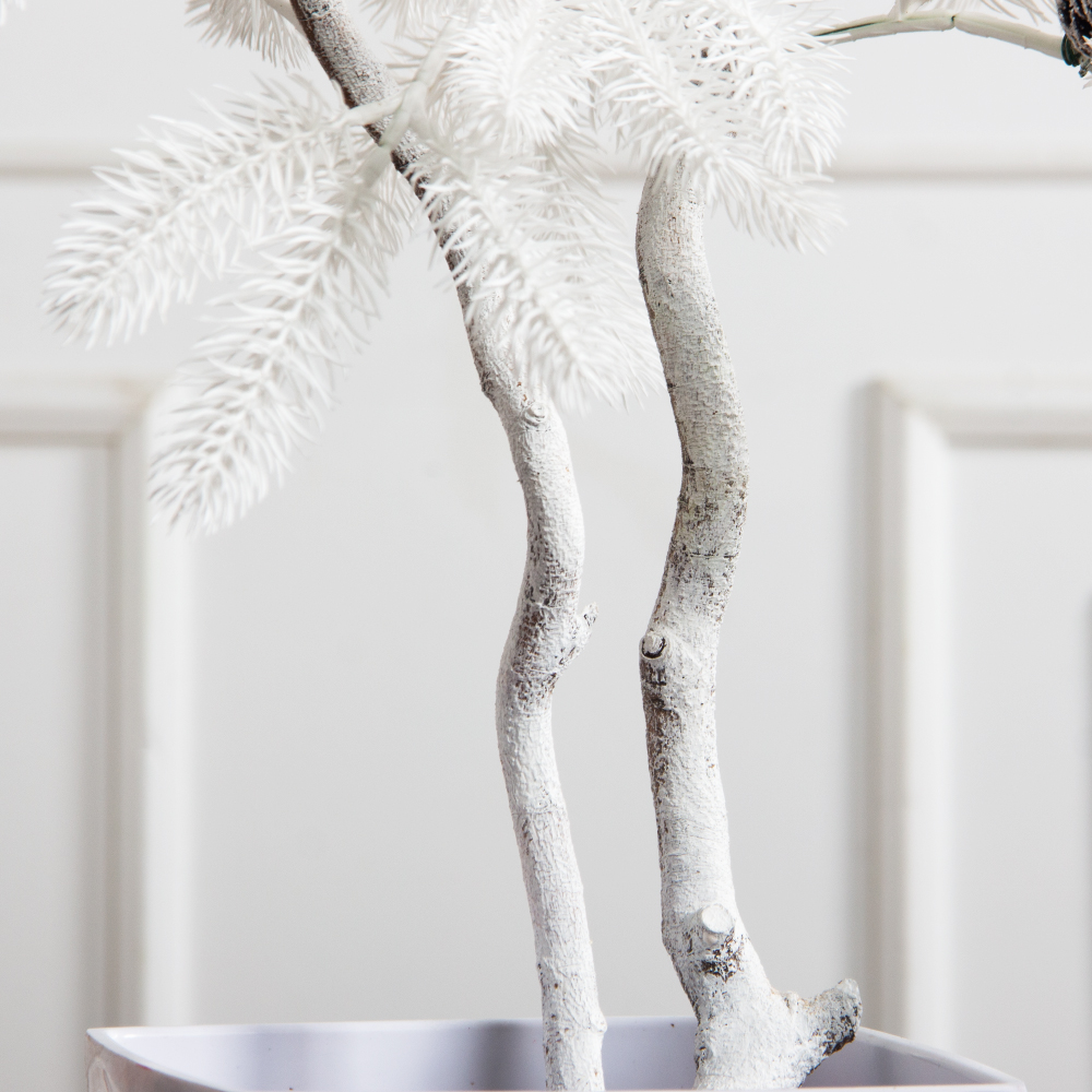 075/ВИТ/653(Пр)(F) Ель искусственная h75см в интерьерном кашпо,белая_5