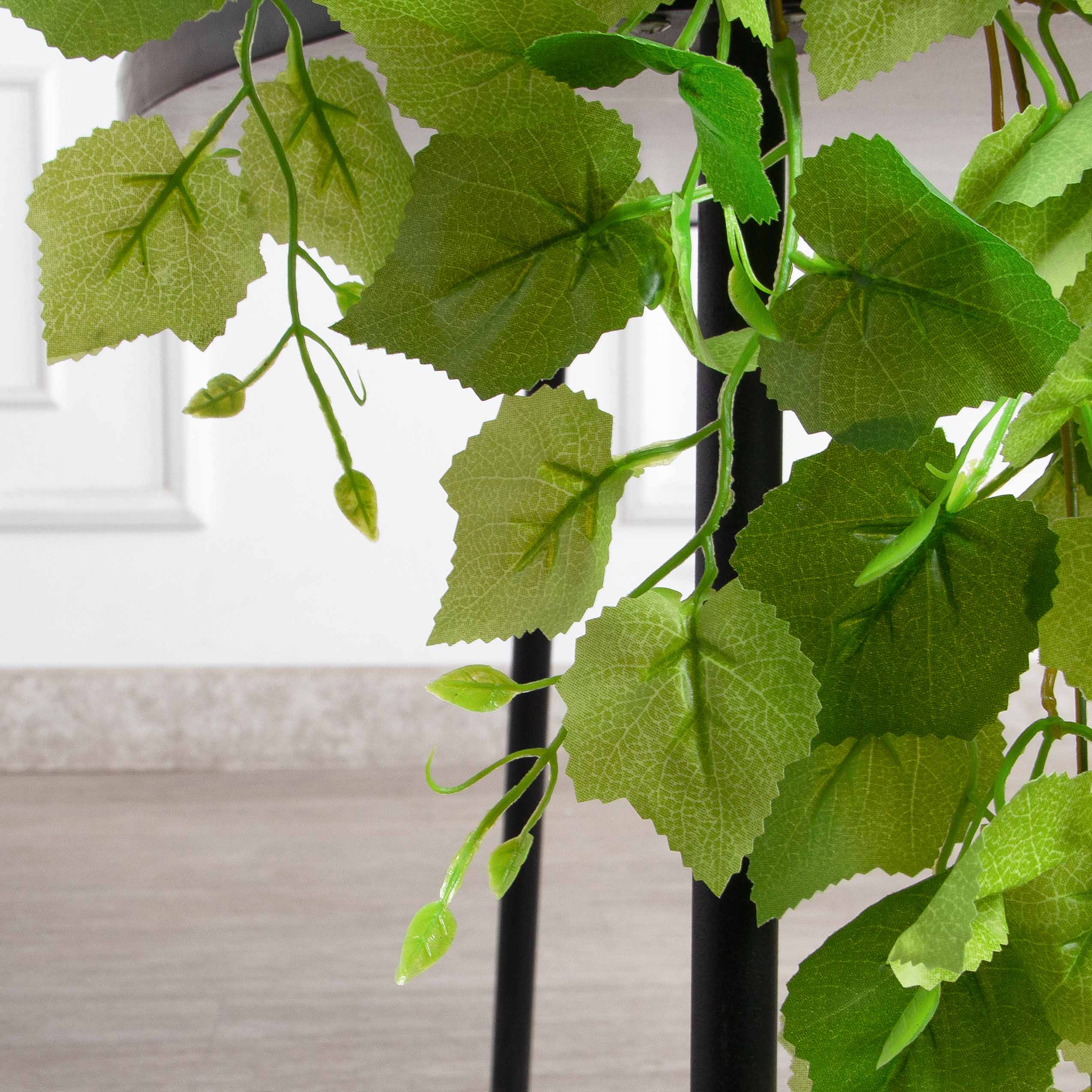 ТДЯ121(F) Плющ Виноградный ампельный в деревянном подвесном ящике (бежевый) 20*9*h8_5