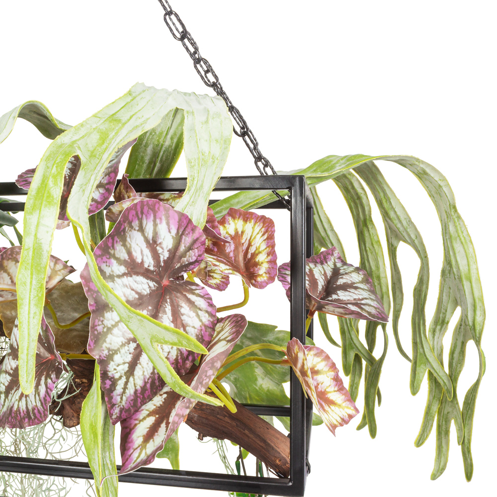 КМП6 Композиция микс с оленьими рогами на металлической подставке 75*22*h22_3