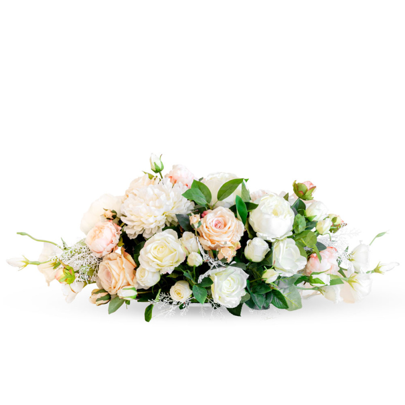 К62 Композиция цветочная на круглом основании d26см_1