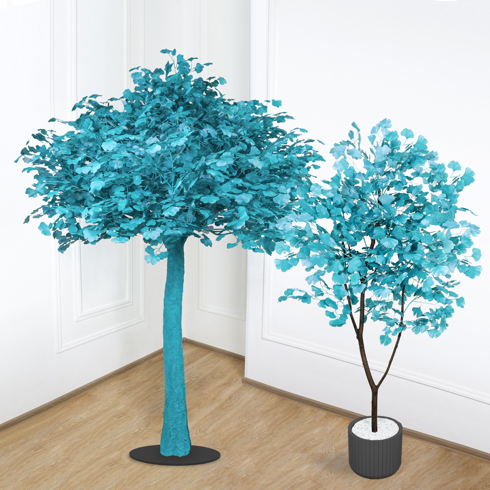 210/РН/176 Дерево искусственное Гинкго h210см, d130см, бирюза_5