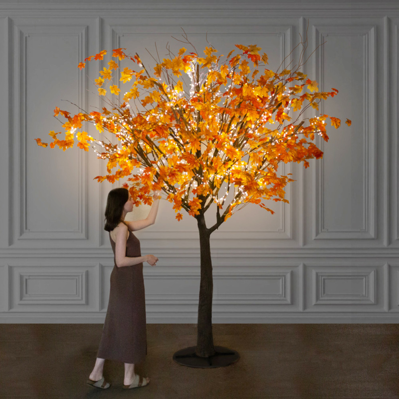 290Гбст/разб/РН/СВ03/468(F) Клён искусственный осенний с гирляндой