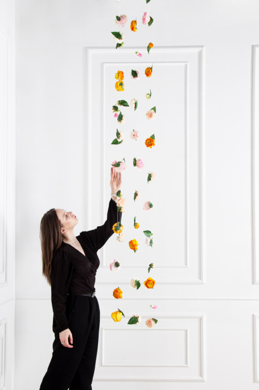 Л205(з)(F) Нить-гирлянда из цветов L250см_1