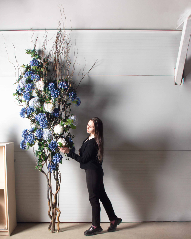 ДЛ164(Пр)(F) Декор входной группы цветочная h300см_1