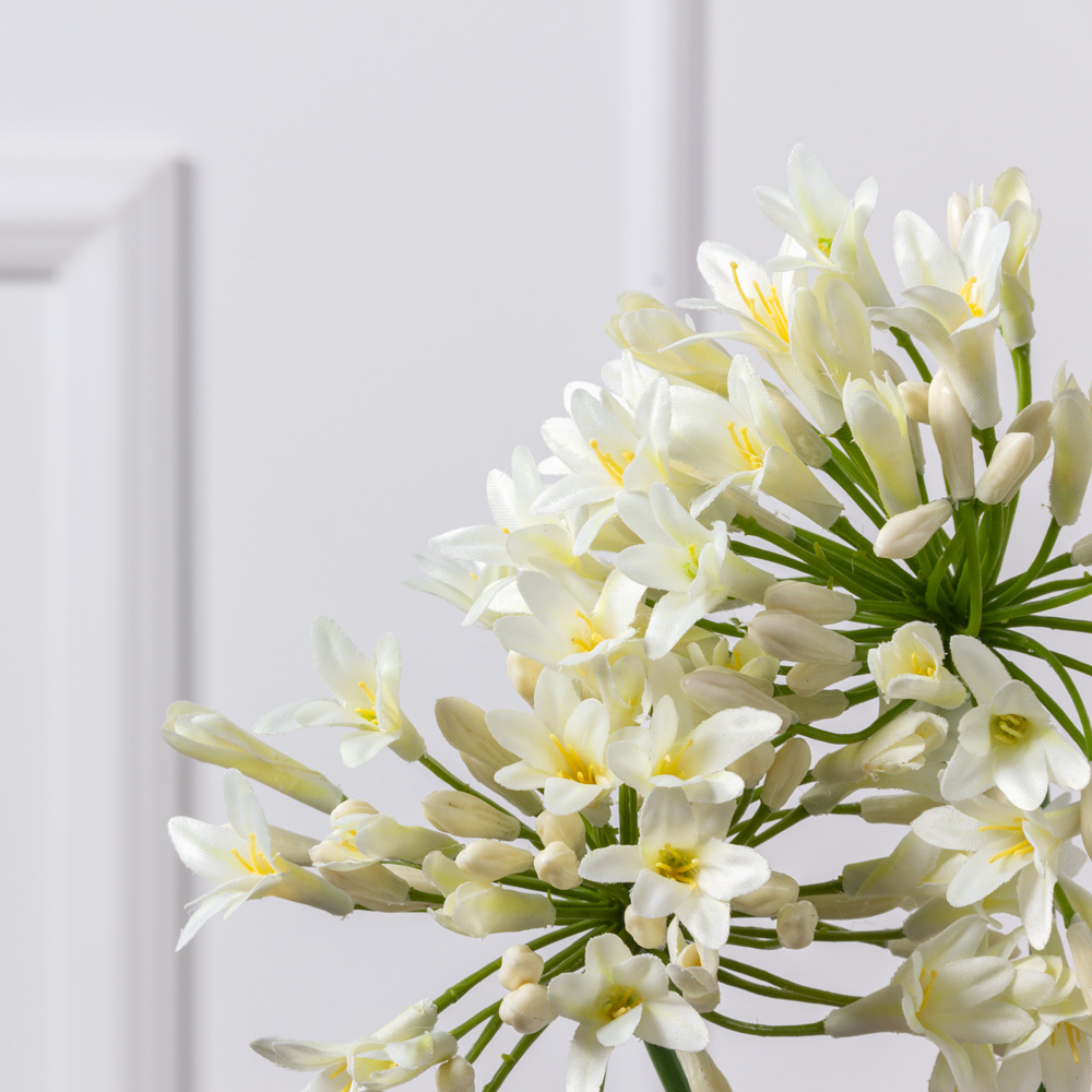 7141А/0443-11/23Р Агапантус искусственный зонтичный h75см, белый_2