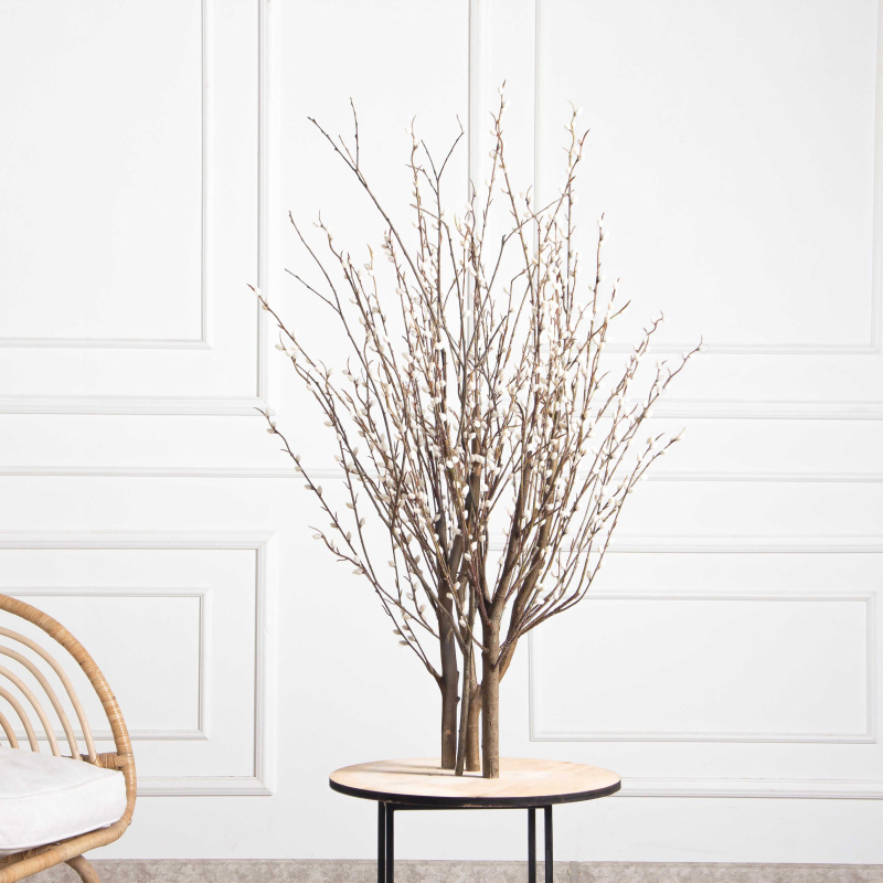 090/К/627(з) Куст ивы искусственный с почками h90см на основании_1