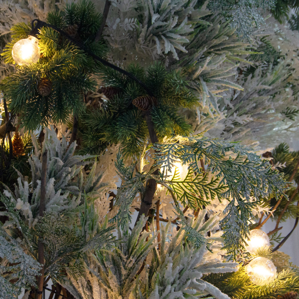 ДЛ181/СВ04(Пр)(Fix)(F)Декор вход.группы h300см н/прутьях, прист.с ретро-гирляндой,бело-сизый_8