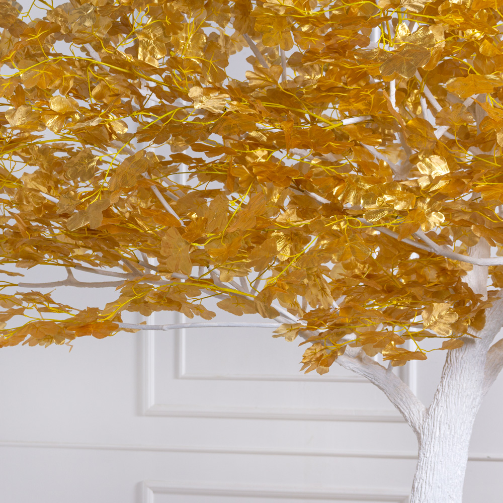 270МЕТст/разб/ОБ/176-2(F) Дерево искусственное разборное Гинкго  h270см, золотое_3