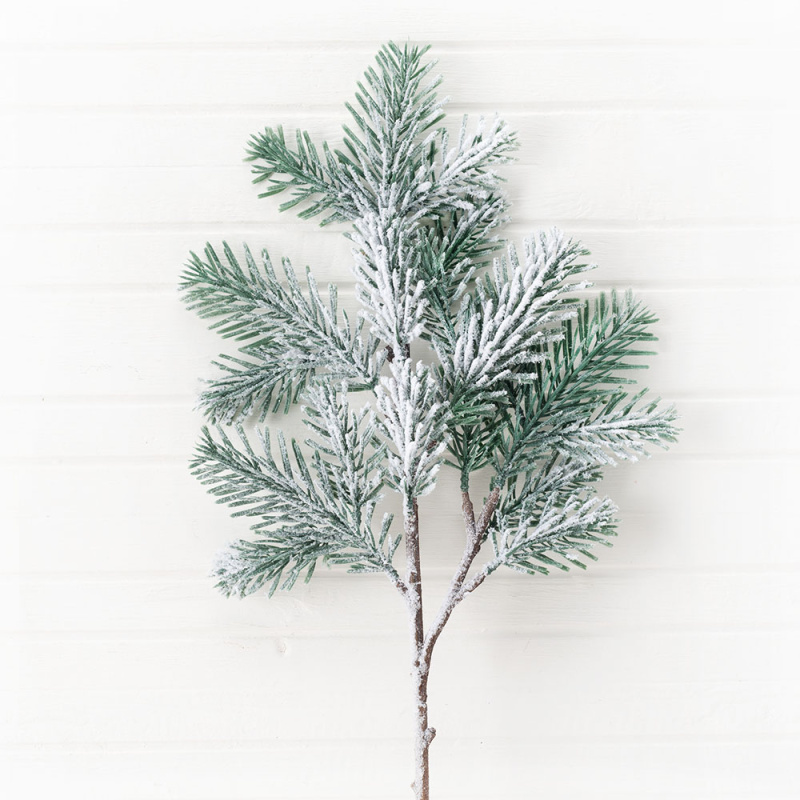 743/20276 KG(АКЦИЯ)  Ветка еловая в снегу 60см-2