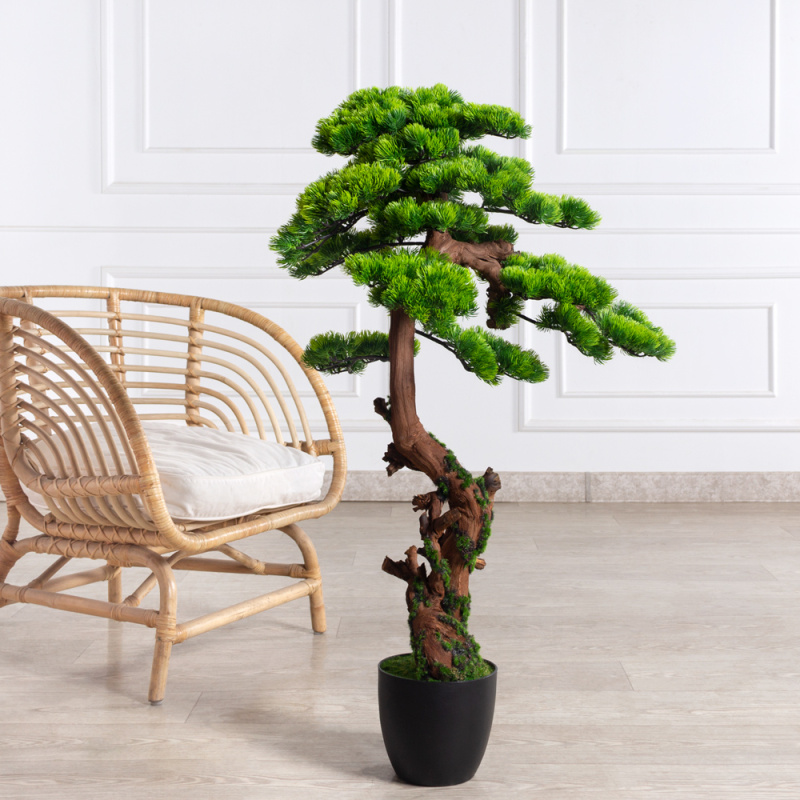 БС110/ОС/3000-1(з)(УУ)(F) Бонсай искусственный Сосна h110см d80х49см
