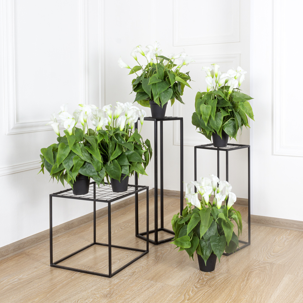 ЦС103(з.) Калла куст h37см(латекс) в кашпо d18см_6