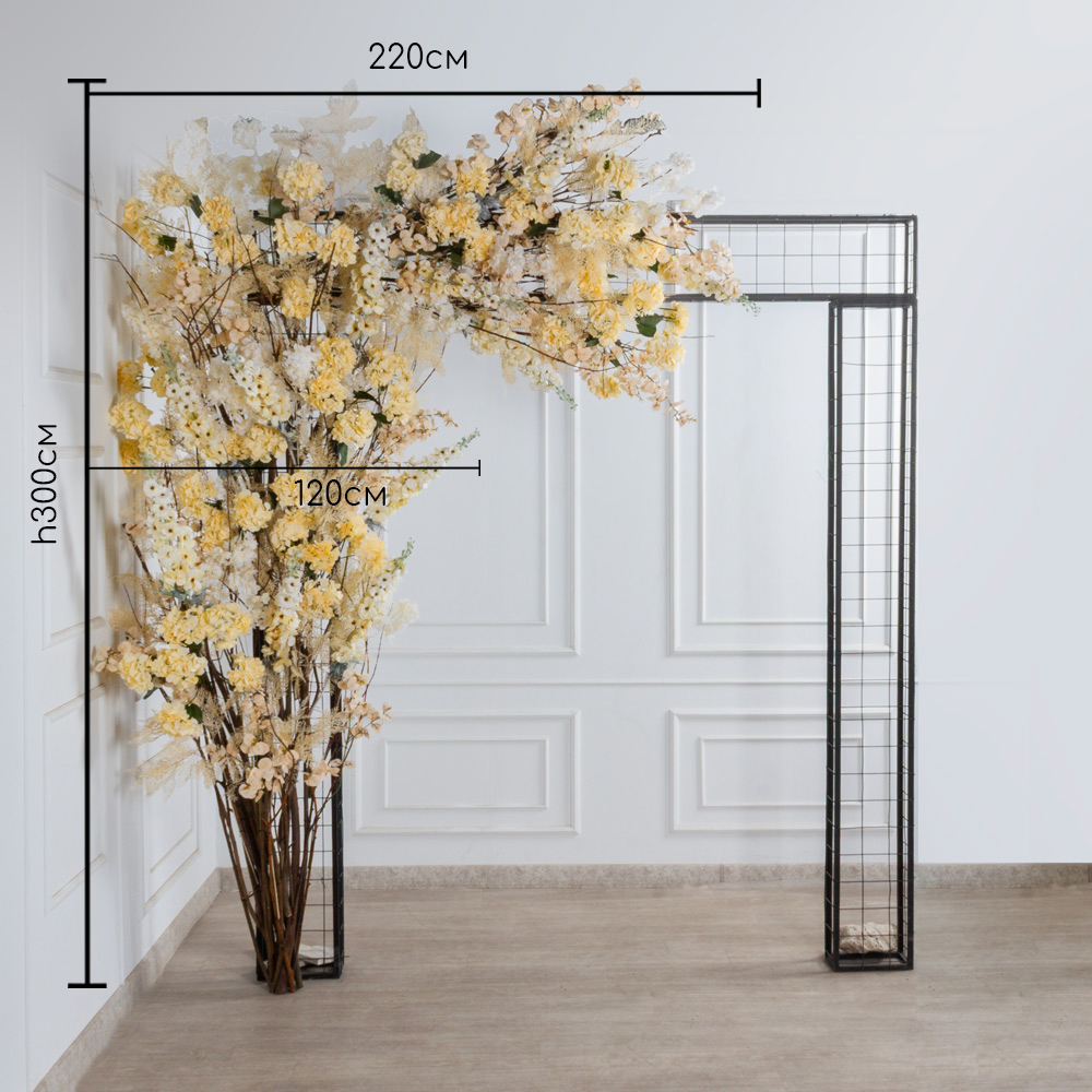 ДЛ173(Пр)(Fix)(F) Декор входной группы h300 см на прутьях,пристенный,кремовый_2