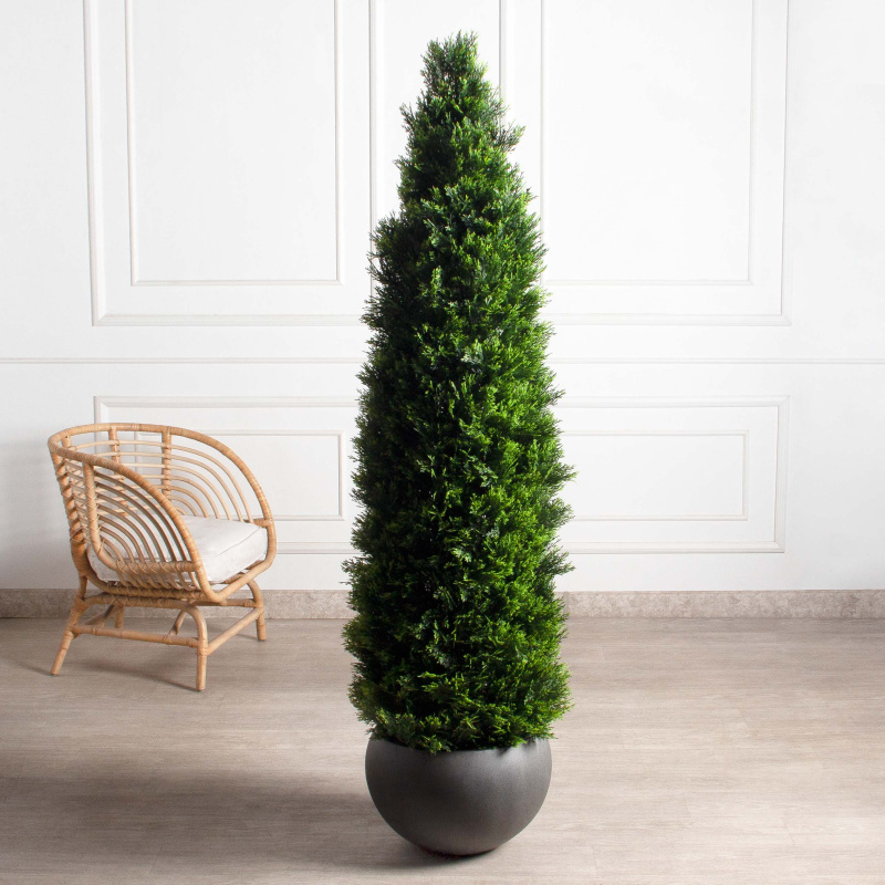 Т180/1466(F) Туя искусственная конус Люкс д/улицы h180см (искусственный ствол)_1