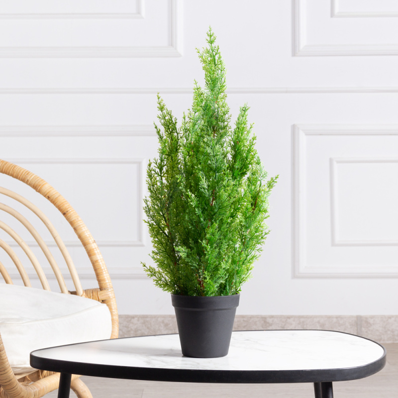 ЦС050/201(F) Туя искусственная Элеганс h50см в кашпо d11см