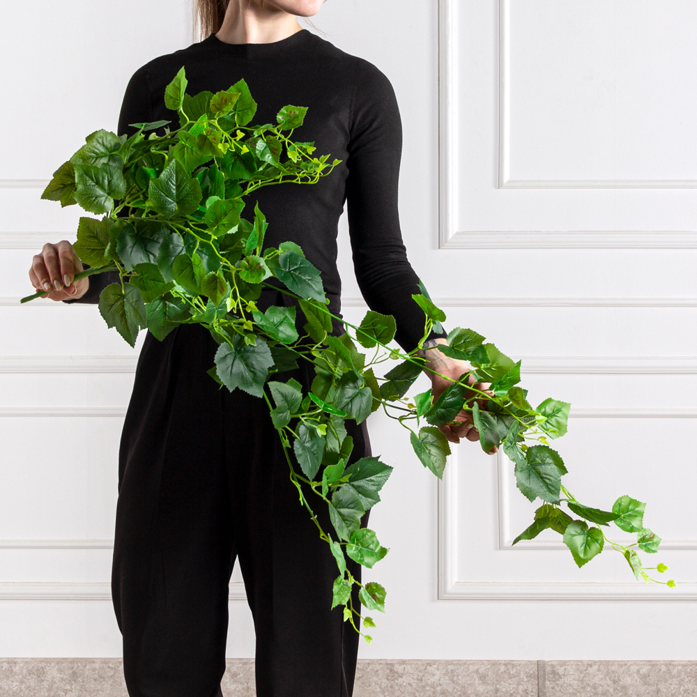 7144А/0016-354(F) Плющ Виноград искусственный 9частей h110см (латекс)_2