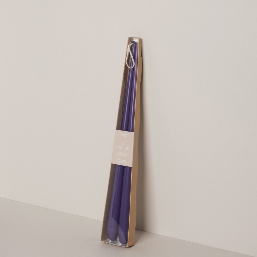 СК35-26(Fix)(F) Свеча коническая 35см Оттенок №26 (фиолетовый) 2шт/уп_1