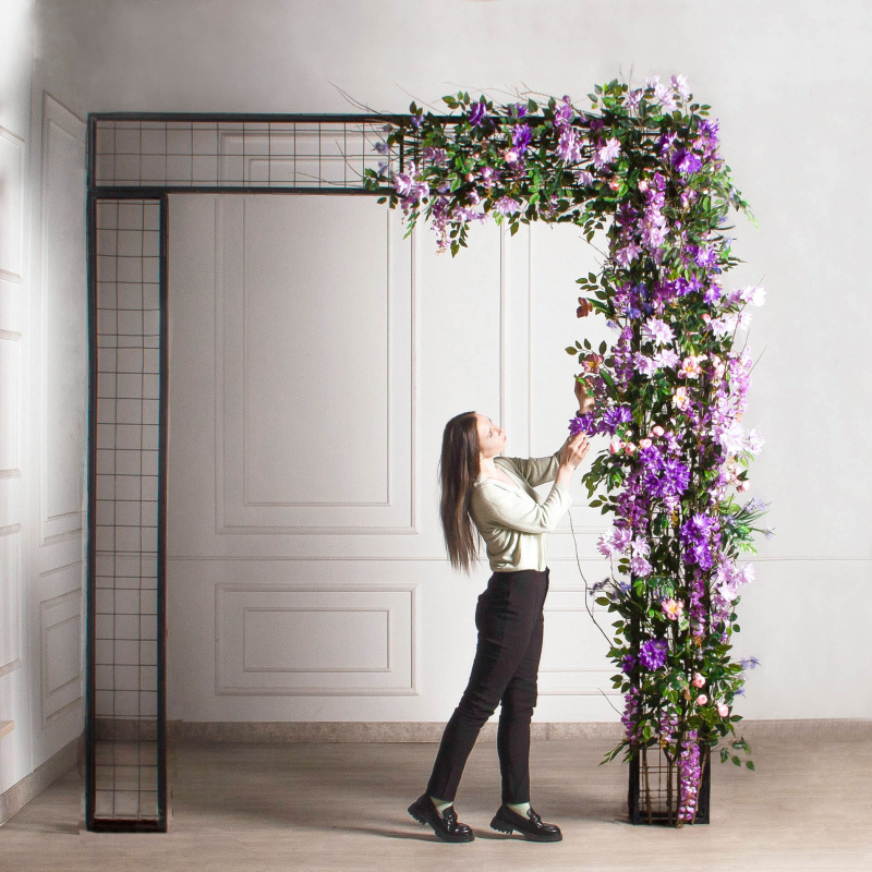 ДЛ154(Пр)(F) Декор входной группы цветочный L100см, пристенный_1