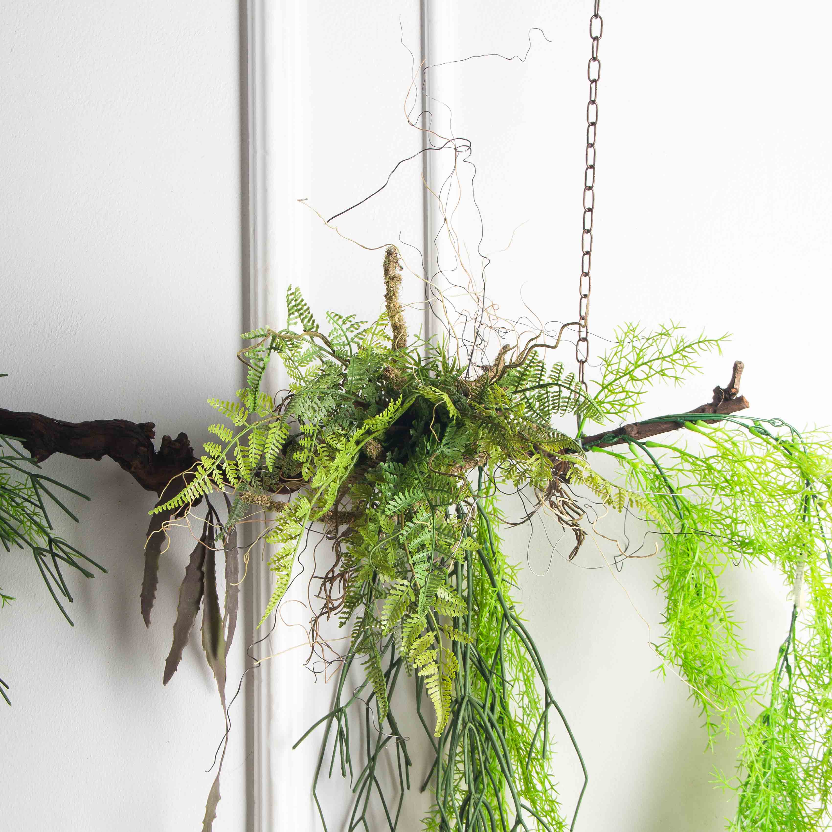 Л/ОС/09(F) Лиана искусственная с ампельными растениями на оригинальном стволе L100см_3