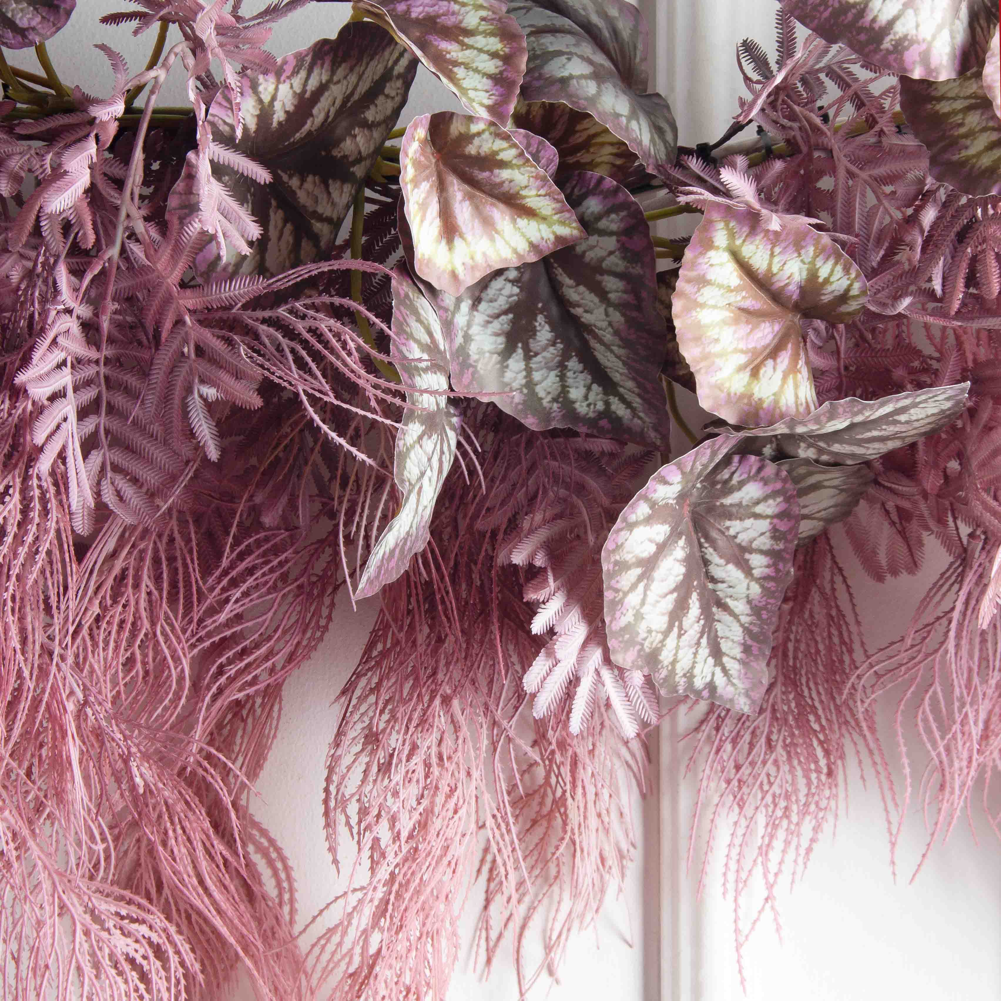 Л12-1(F) Лиана искусственная с Бегонией L100см, лиловая_3