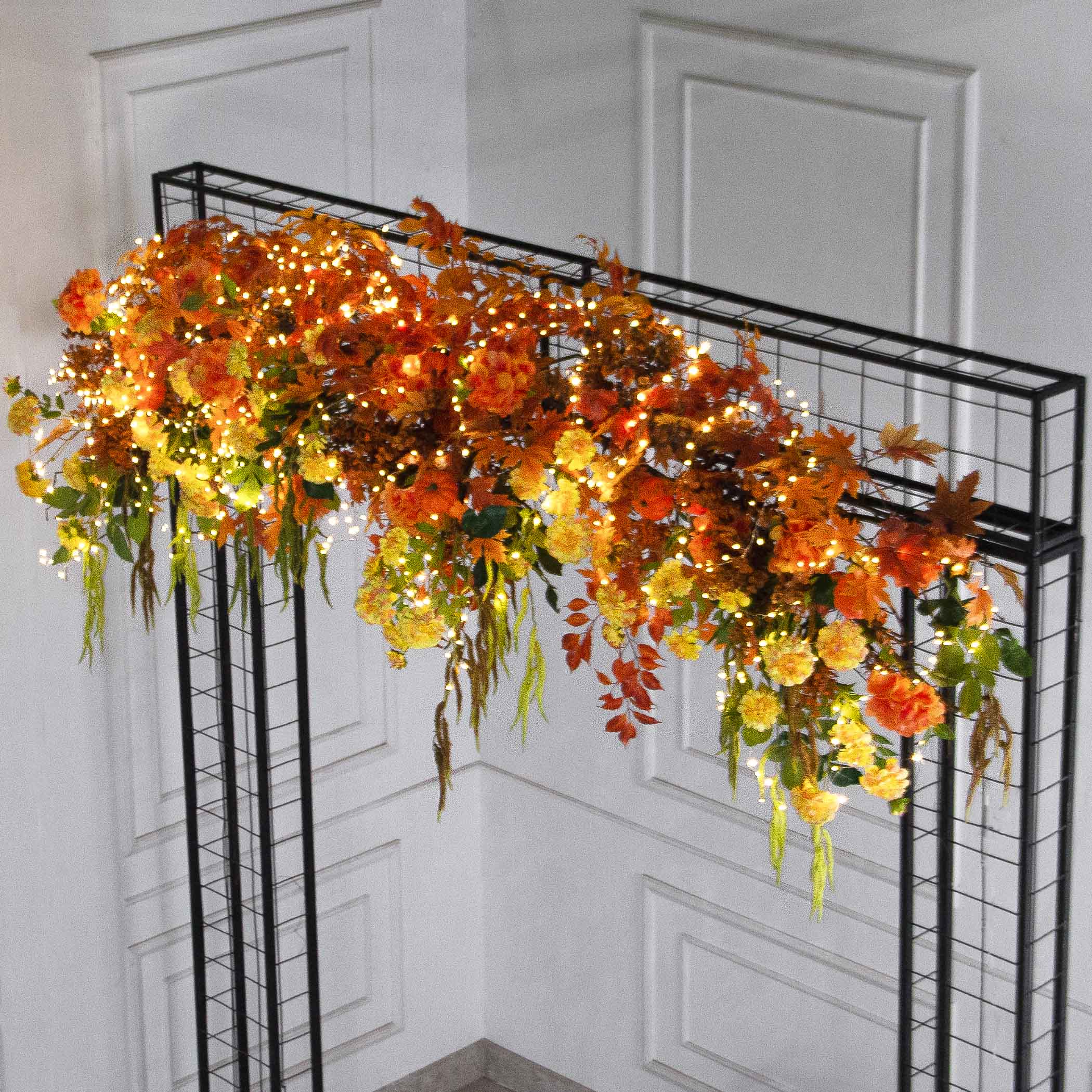 ДЛ174/СВ03(Пр)(Fix)(F) Декор арочного типа L230см на прутьях,пристен. с гирлянд. 