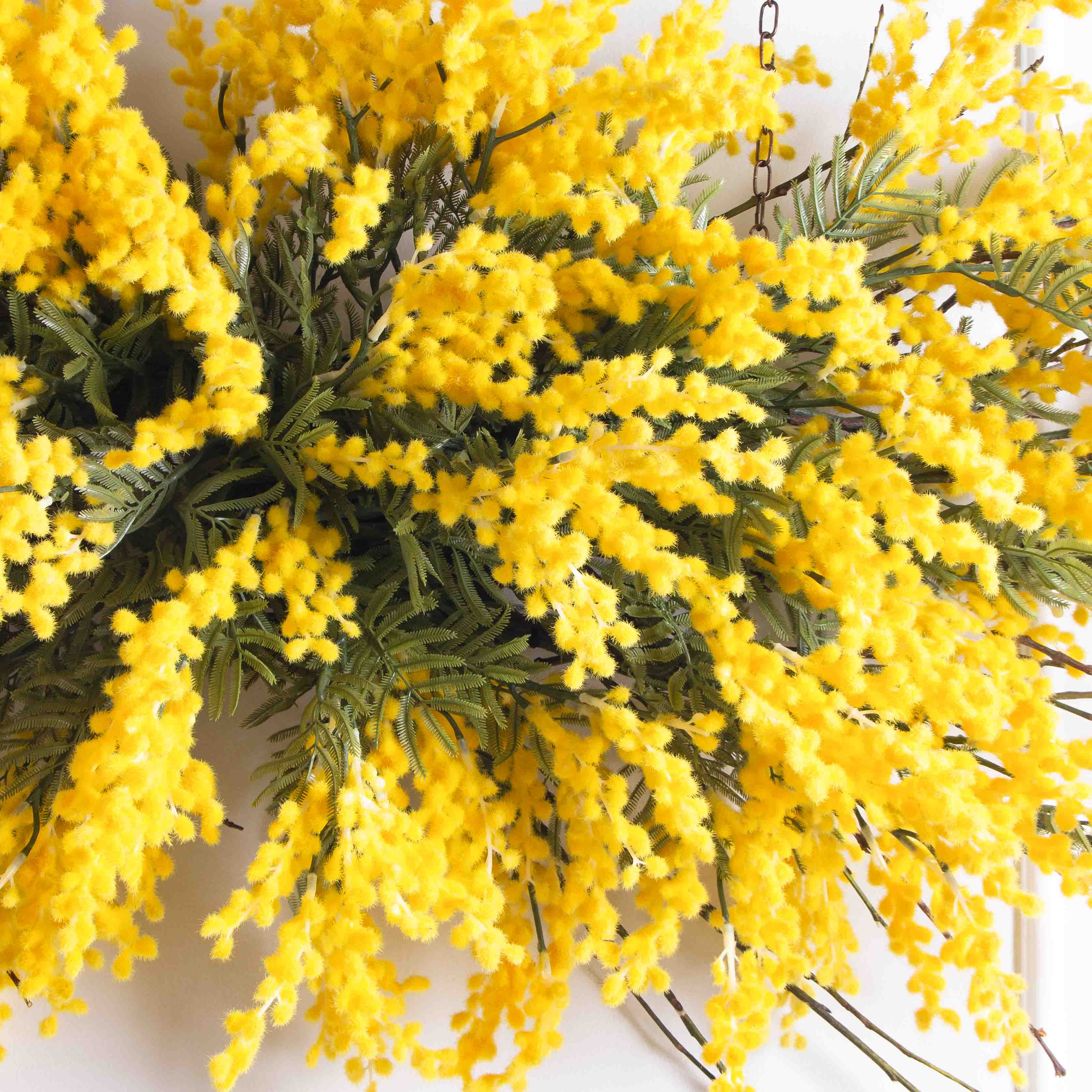 ДЛ/РН/43(Пр)(F) Декор входной группы весенний с мимозой L100см на прутьях, пристенный_4