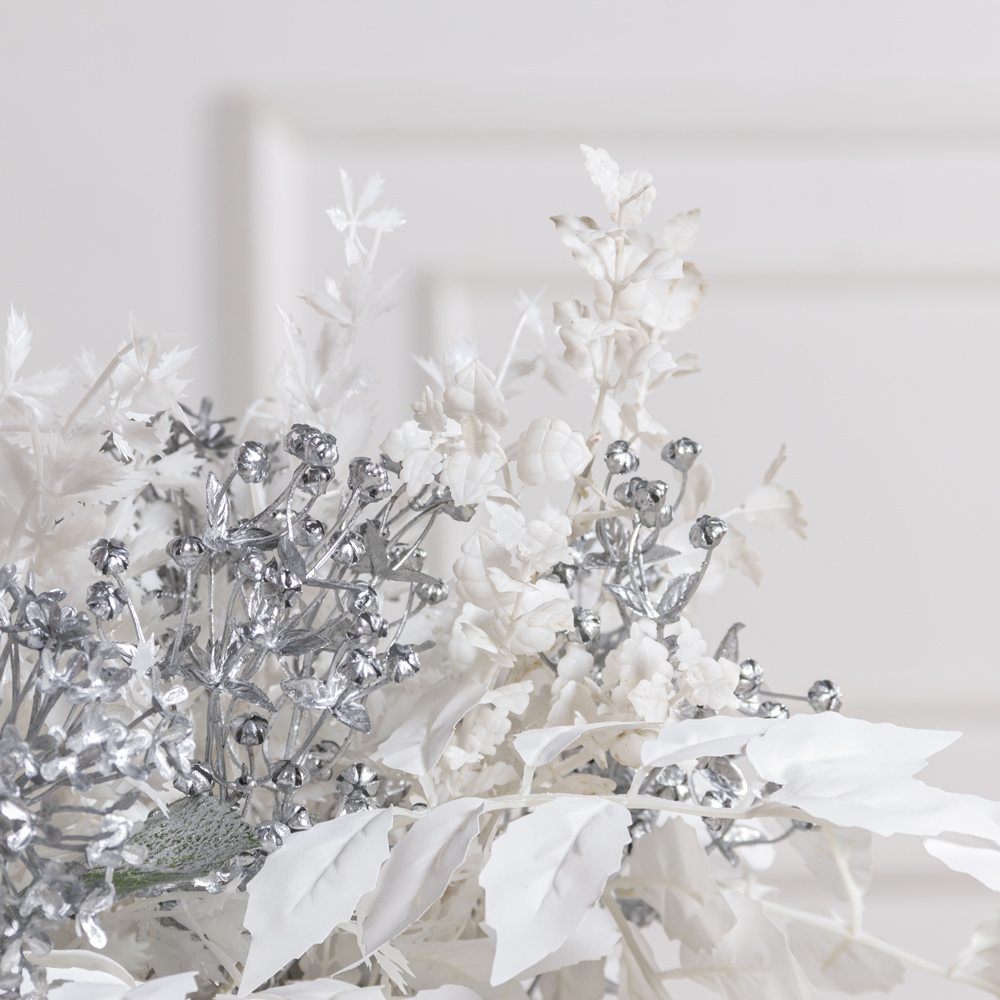 К514(з)(F) Композиция искусственная с белым фикусом в кокосовом боксе 30х10х8см_3