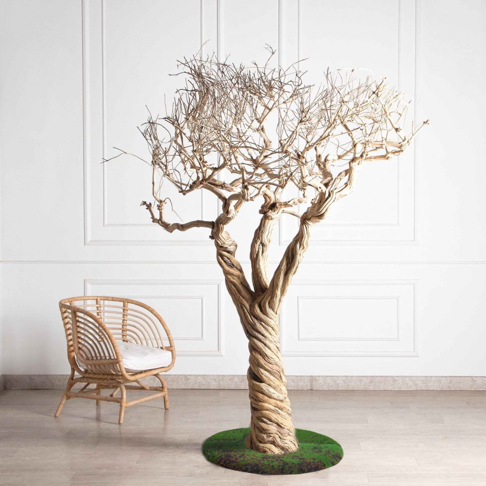 220ГБст/разб/АСС/Д3х3(F) Дерево интерьерное разборное h220см, на витом стволе_3