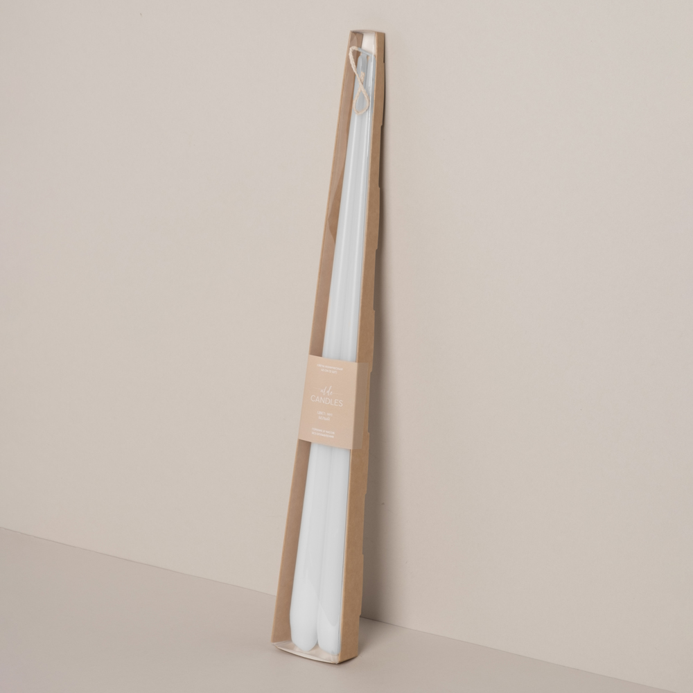 СК42-1(Fix)(F) Свеча коническая 42см Оттенок №1 (белый) 2шт/уп_1