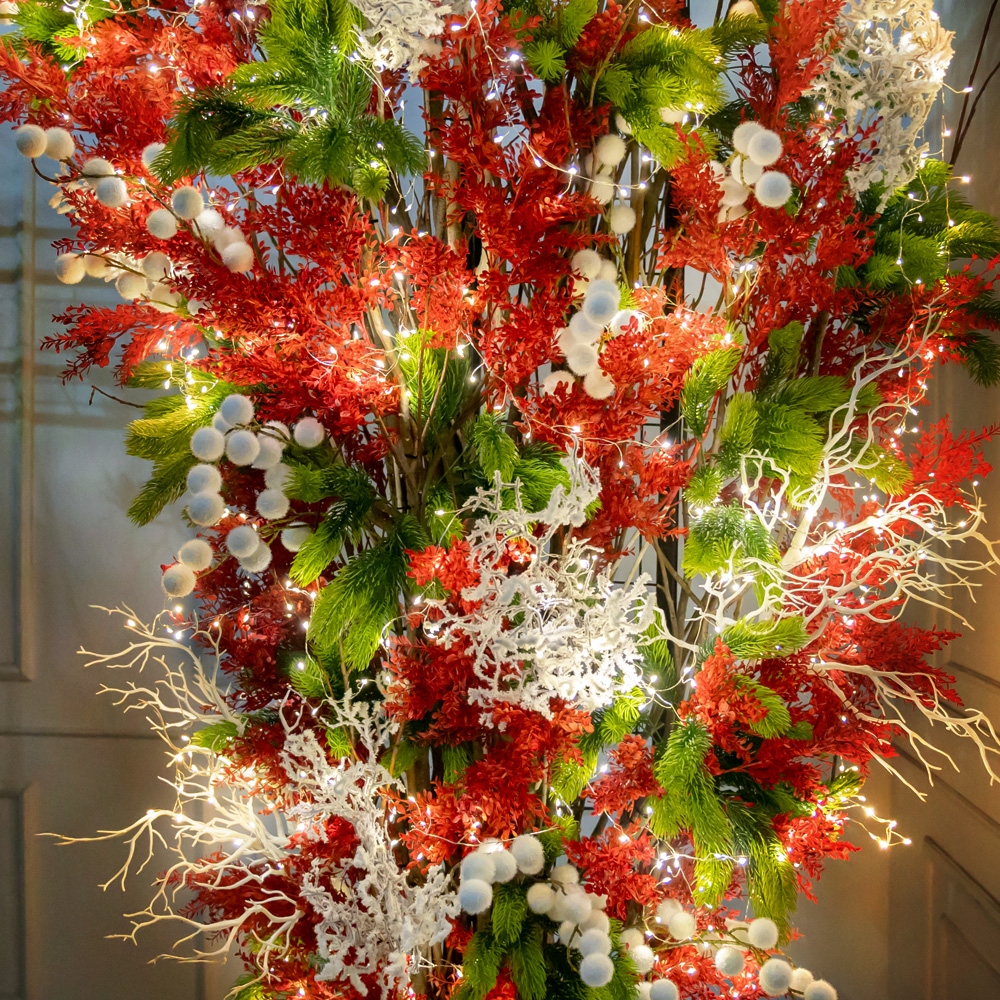 ДЛ180/СВ03т(Пр)(Fix)(F)Декор вход.группы h300см н/прутьях, прист.с гирляндой 