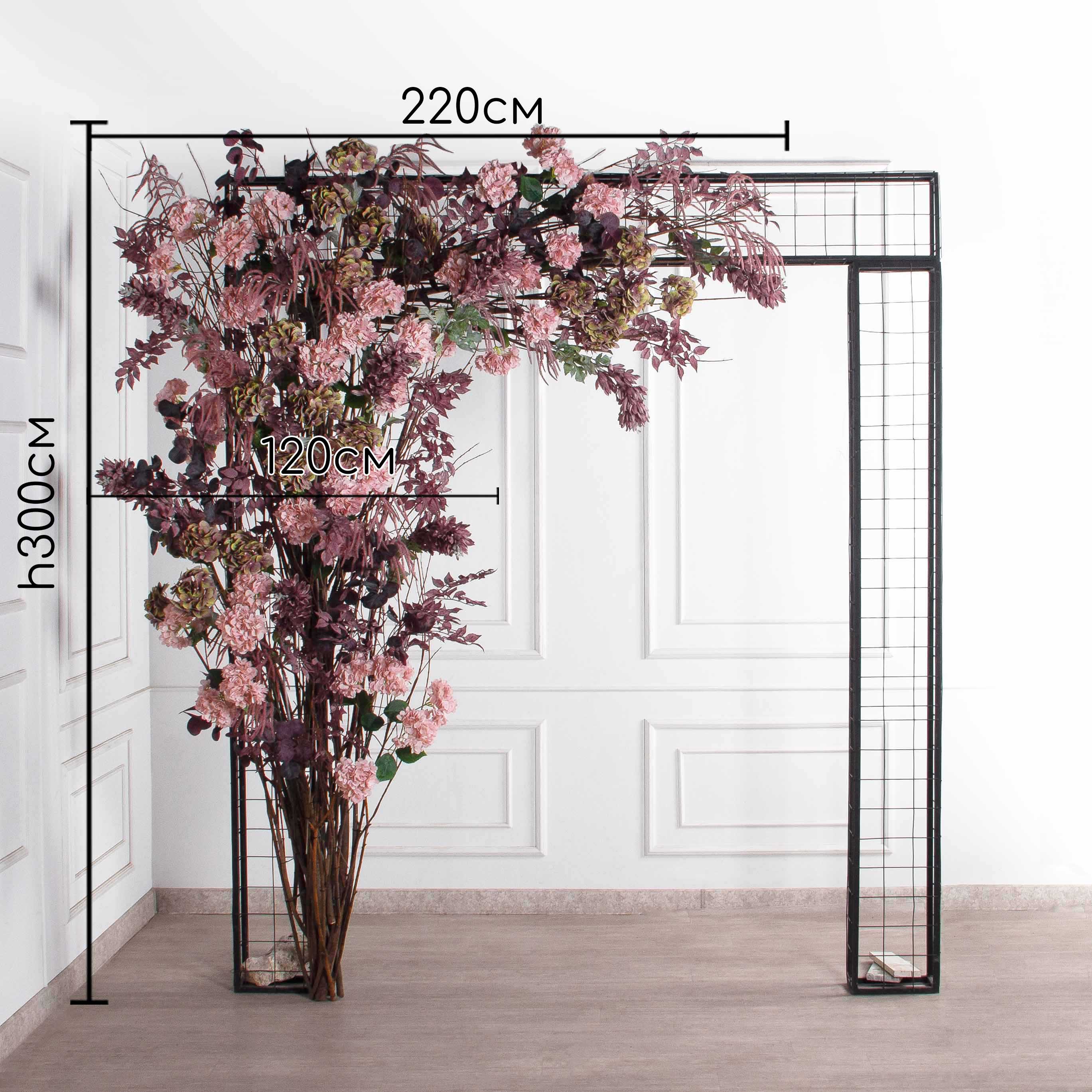 ДЛ177(F) Декор входной группы h300см на прутьях,пристенный,пепельно-пурпурный_2