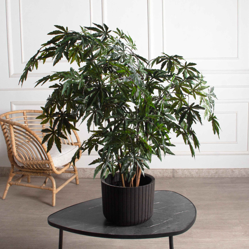 090/К/400(F) Клён японский искусственный куст h90см в кашпо_1