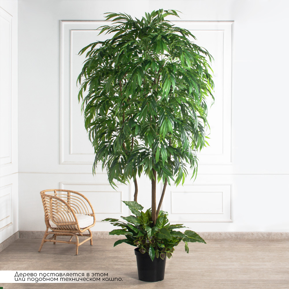 270/РН/219-2(з)(F) Лонгифолия искусственная h270см d140см с кустами в тех. кашпо_2