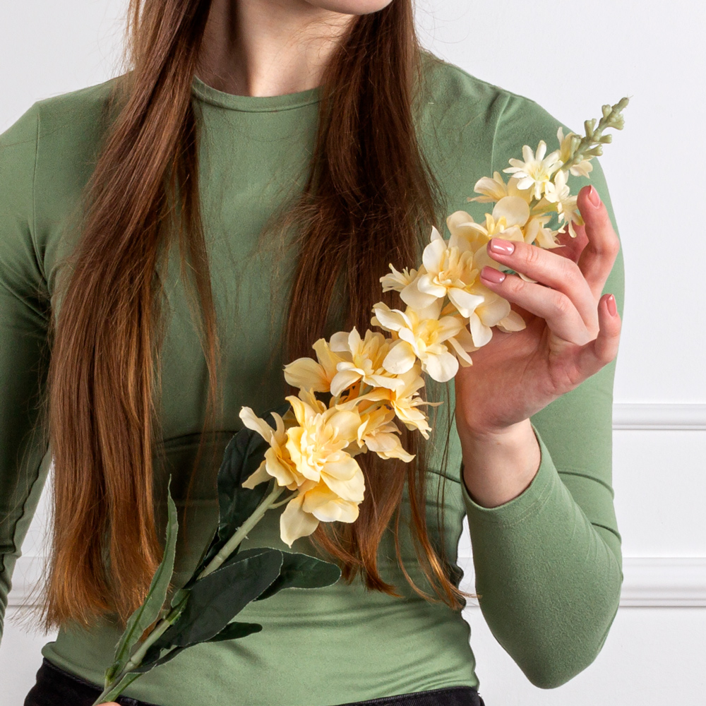 7141А/9149-07/4(АКЦИЯ) Левкой искусственный h90см, кремовый_3