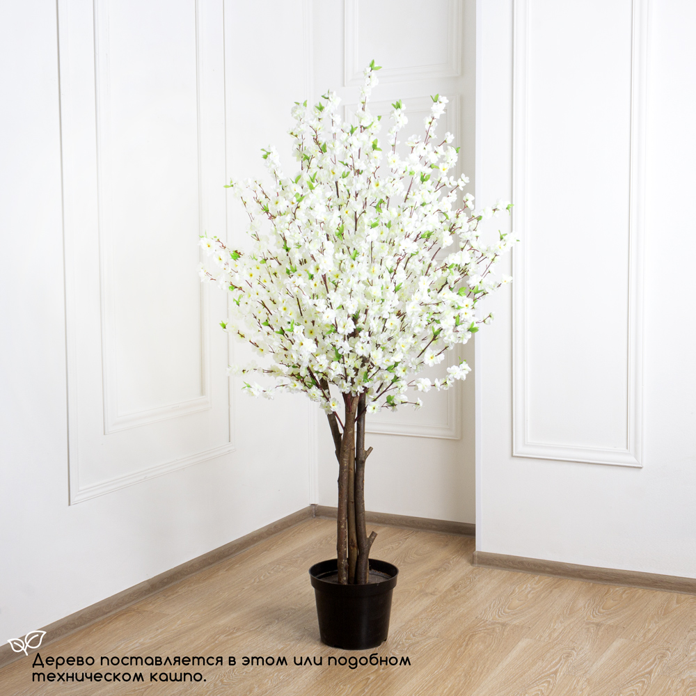 180/РПК/46М-1 Сакура искусственная h180см, белая_2