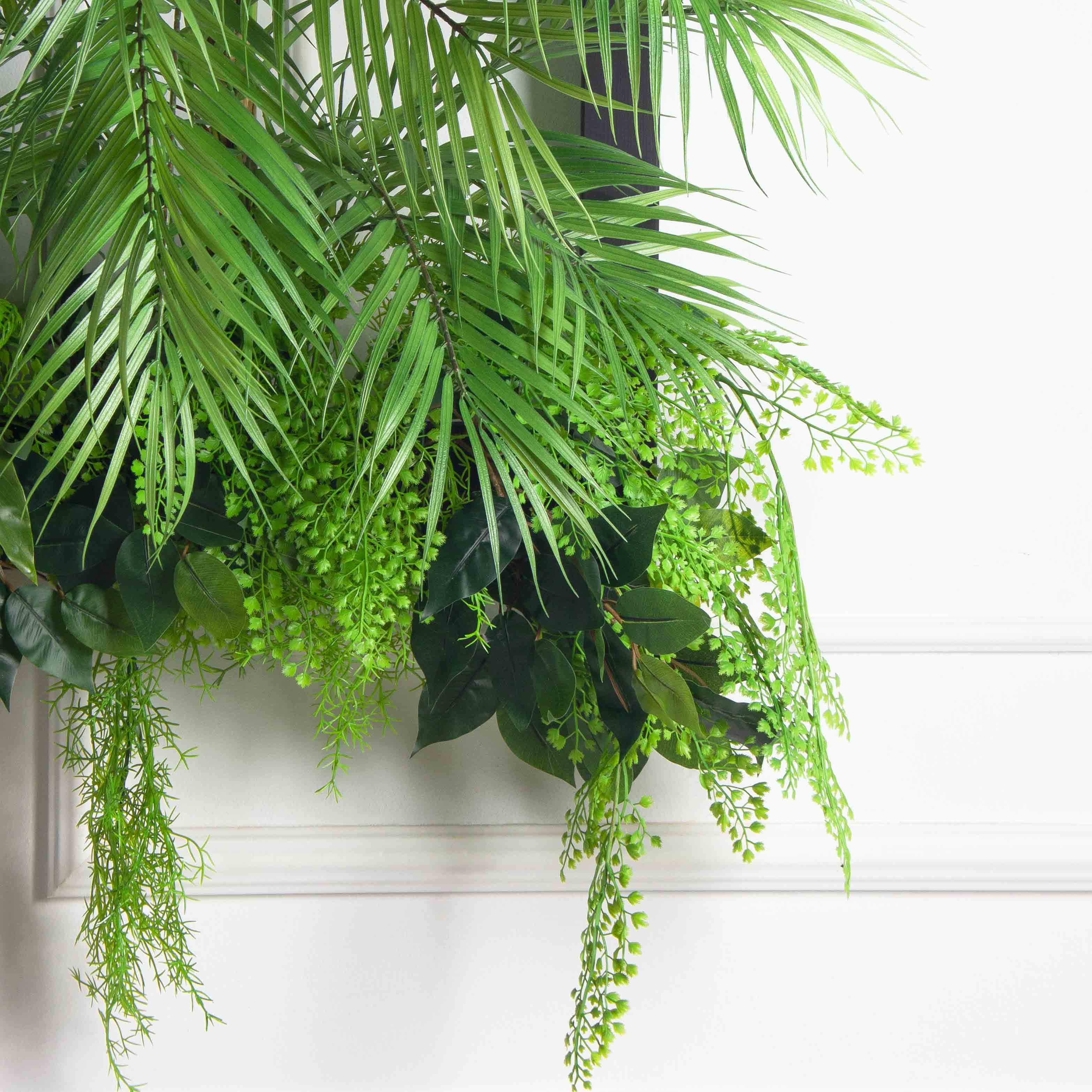 ФК24(F) Фитокартина искусственная Тропический микс в деревянной раме 120хh70см_8