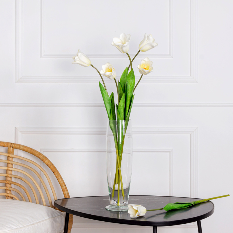 7141А/0471-01/23Р Тюльпан искусственный h70см, белый (латекс)_5