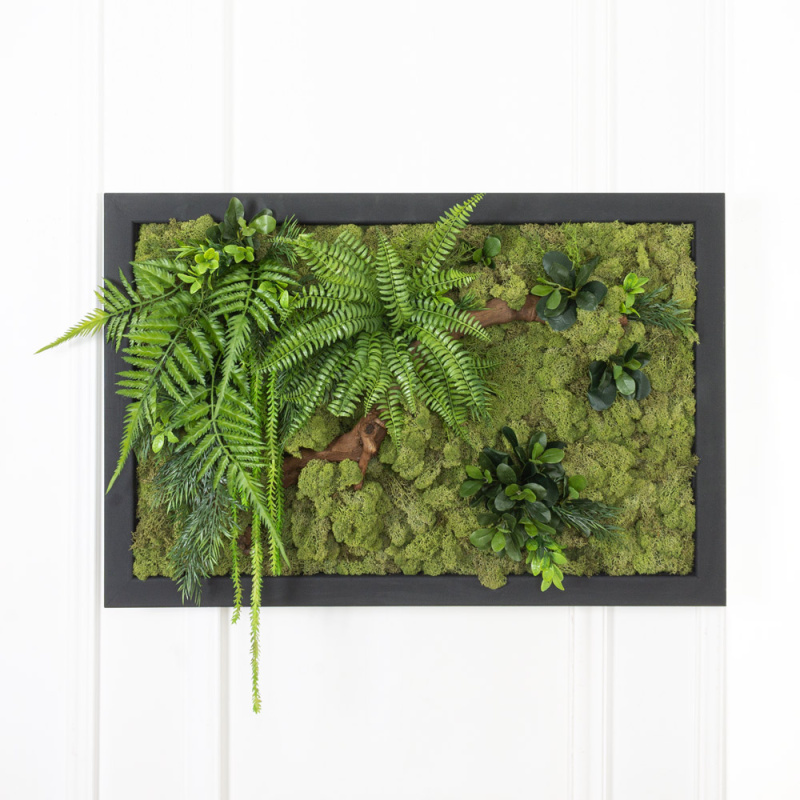 СКФ07-3(з.) Фитокартина искусств.со стабилизир.мхом 90хh60см