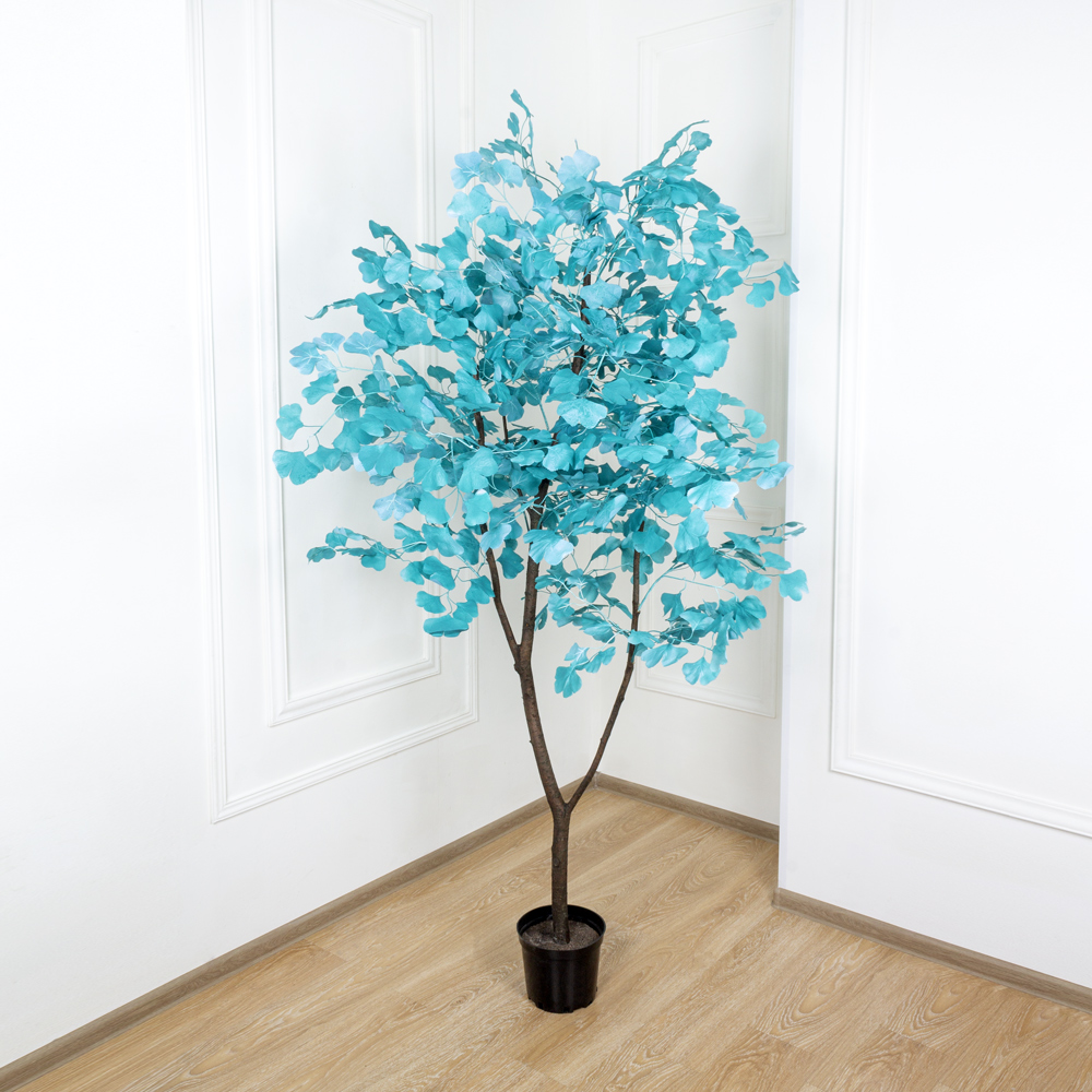 210/РН/176 Дерево искусственное Гинкго h210см, d130см, бирюза_1