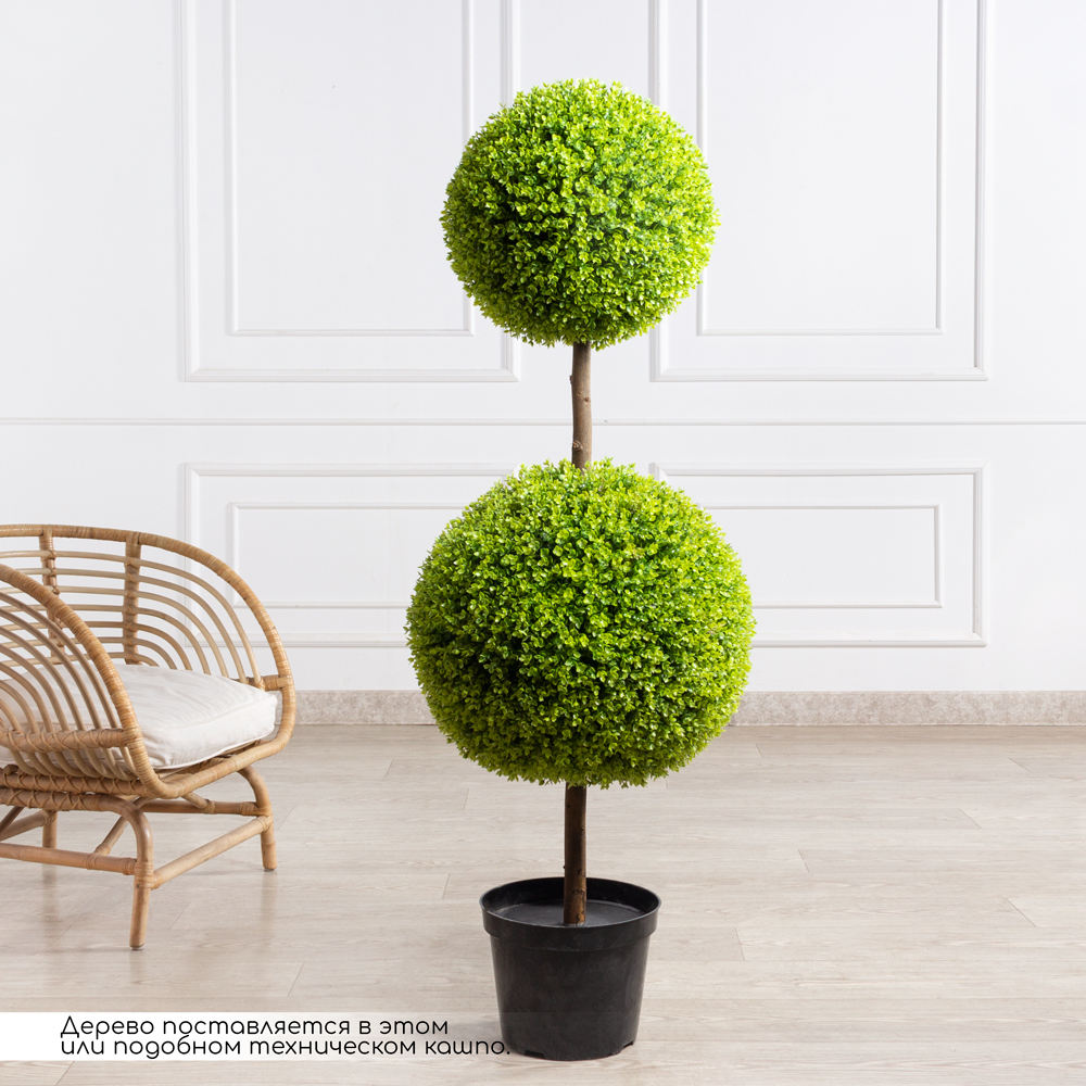 СШК150/Я2/98(Пр)(F) Самшит искусственный 2х ярусный h150см, (d55-60см, d42-45см)_1