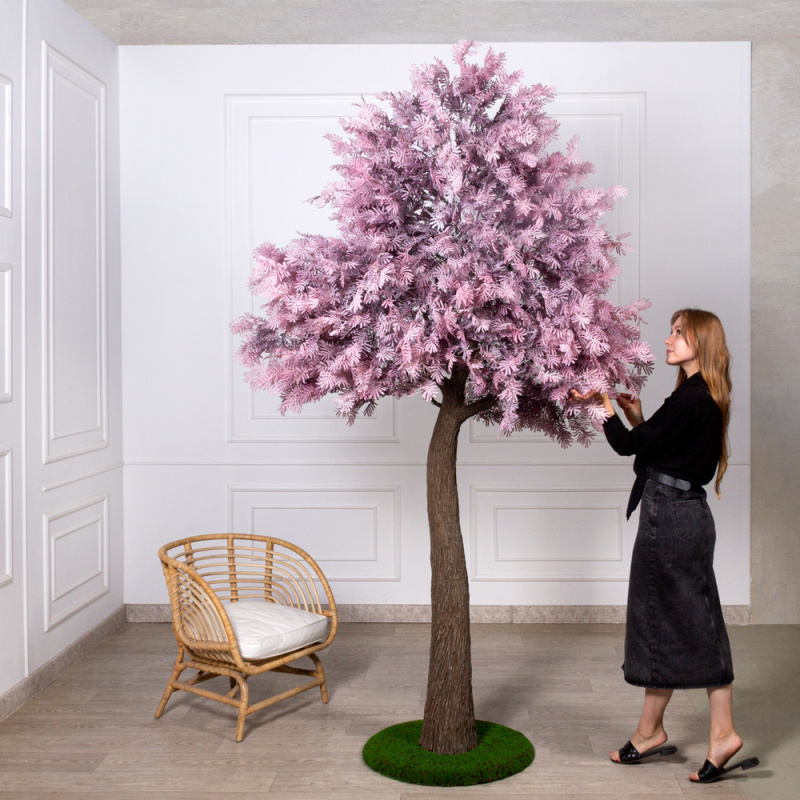 280МЕТ/разб/ПС/505-1(F) Дерево искусственное интерьерное h280см,пепельно-розовое