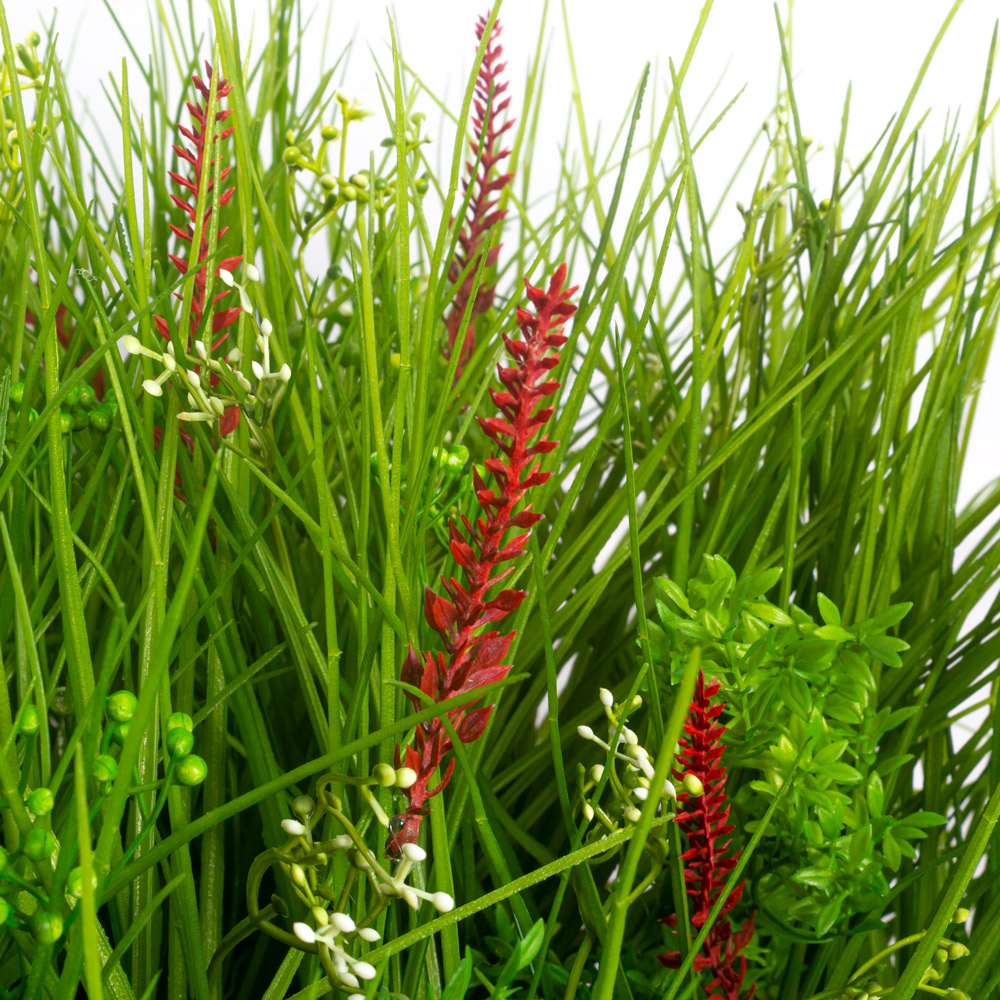 ВМ51-5/2(з.) Композиция искусственная Разнотравье на вставке 51х35хh5см, бордо_3