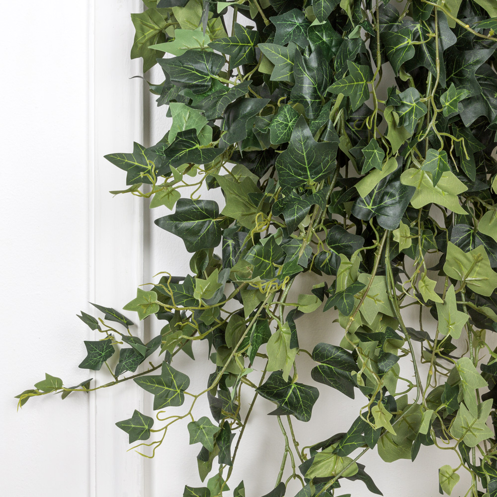 КС78-1(з) Хедера искусственная ампельная в кашпо, зеленая_1