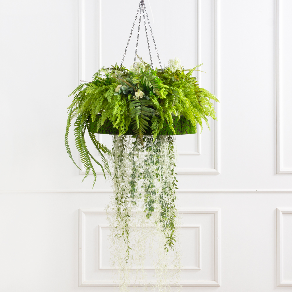 КЗ/27(Пр)(F) Композиция с ампельными растениями на декорированной основе d58см_4