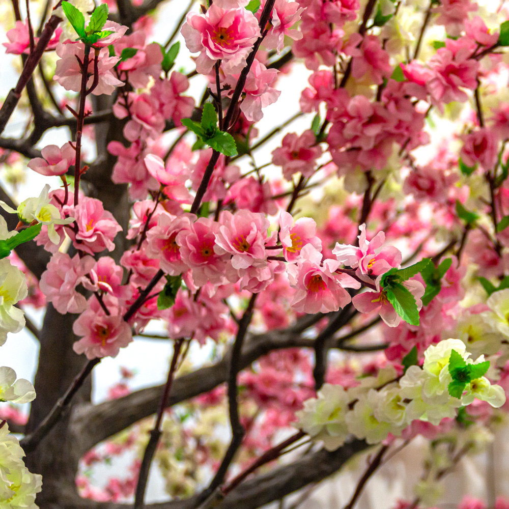 300разб/225-2(з) Сакура искусственная разборная h300см, бело-розовая_3