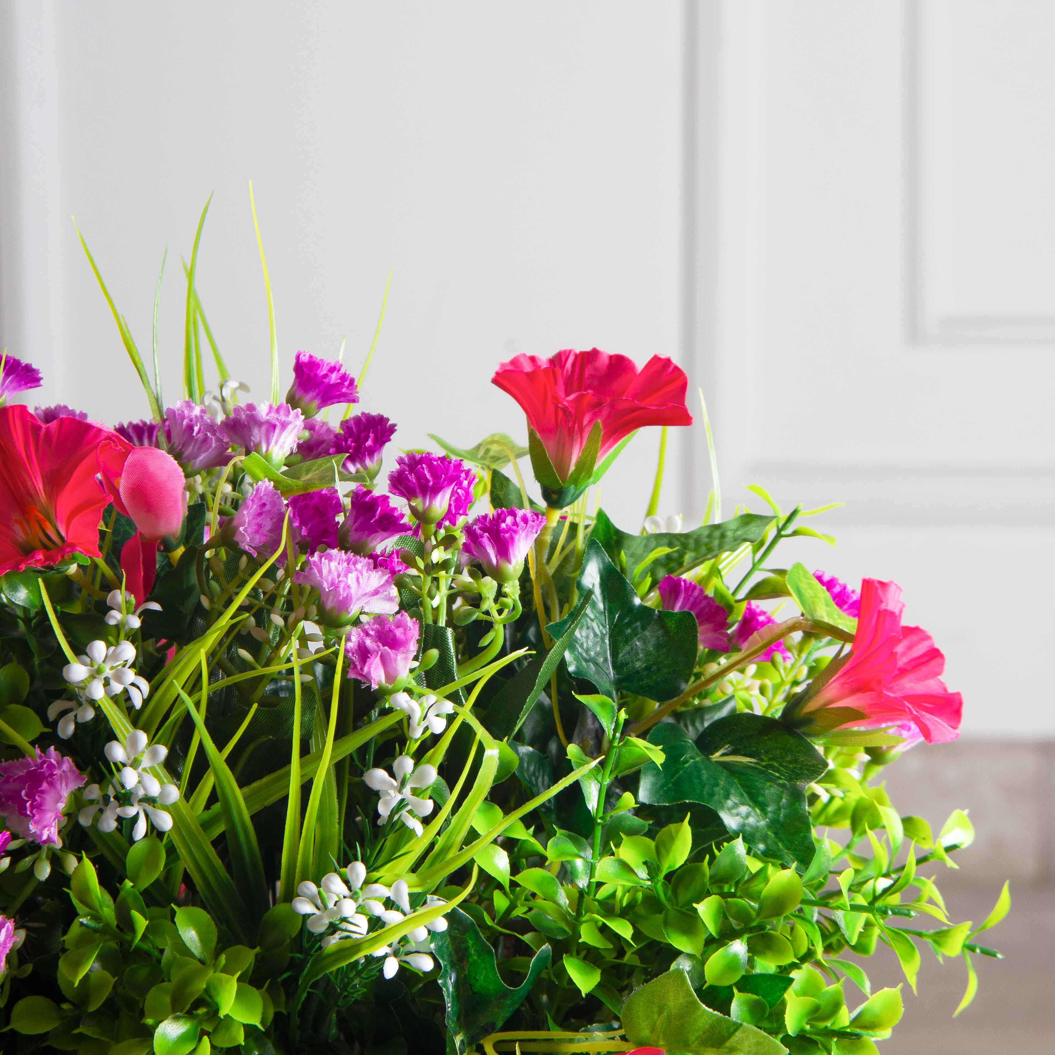 Ц601-4(з.)(F) Петуния ампельная (розовая) h17см(латекс) в кокосовом боксе 35х15х17см_5