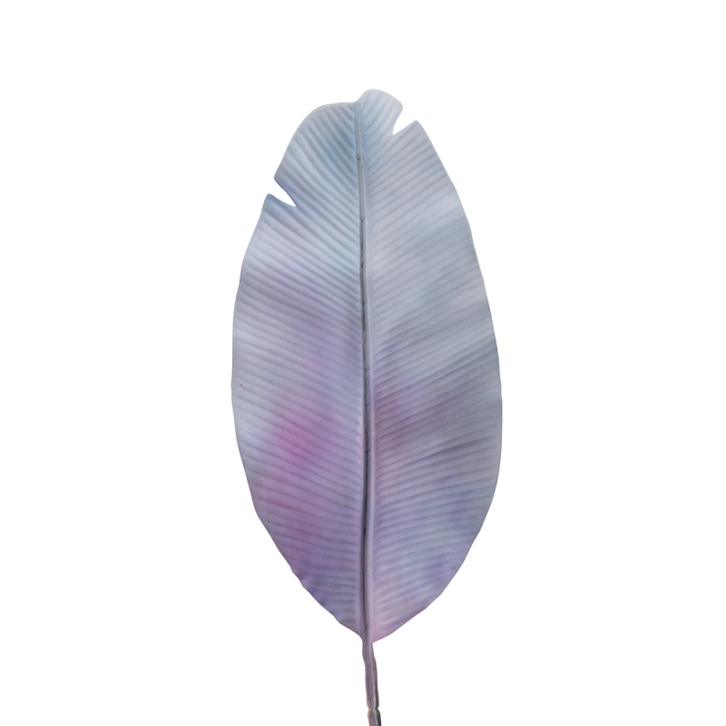 7143/0030-9/10 Лист Банана искусственный, голубой, h 92 см (45+47)