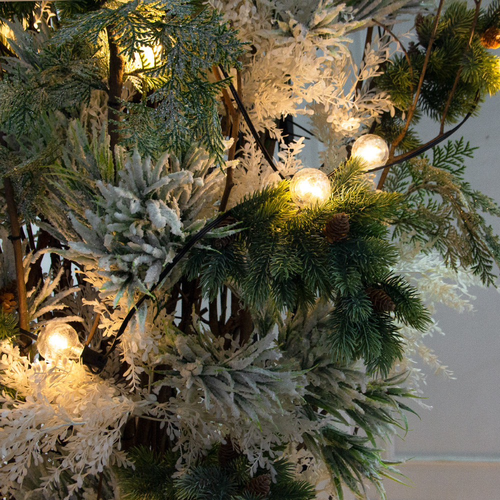 ДЛ181/СВ04(Пр)(Fix)(F)Декор вход.группы h300см н/прутьях, прист.с ретро-гирляндой,бело-сизый_6