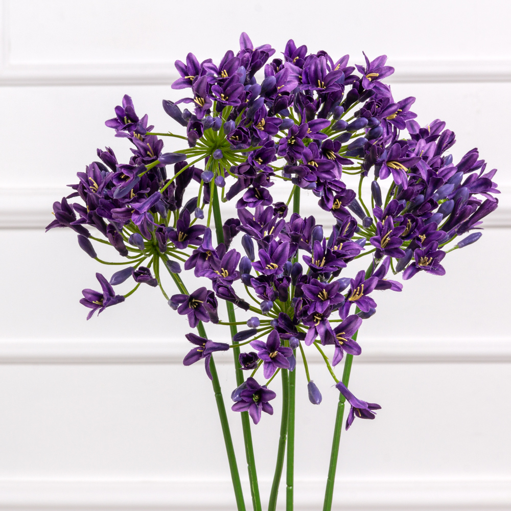 7141А/0443-11/17Р Агапантус искусственный зонтичный h75см, фиолетовый_1