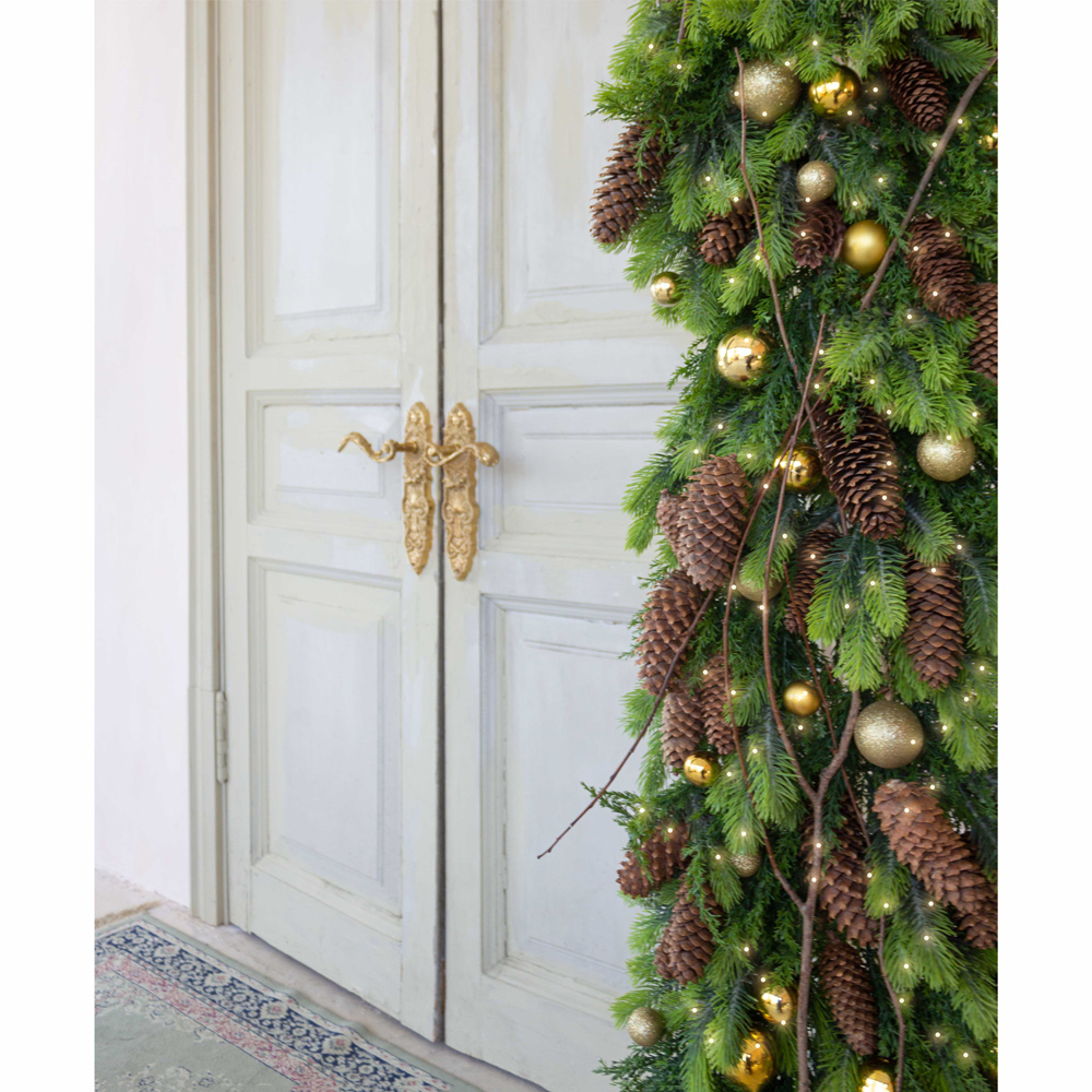 Л89-1 Гирлянда искусственная НГ хвойная с украшениями на сетке L100см_29