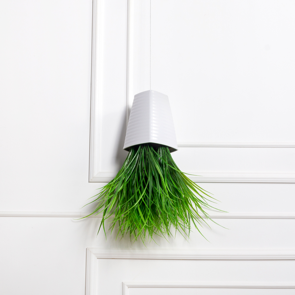 СП01(F) Sky Planter Трава (латекс)h20 в кашпо (17х17х21см)_1